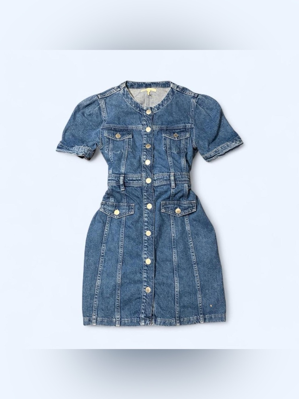 Western Grunge Denim Mini Dress by Maje!